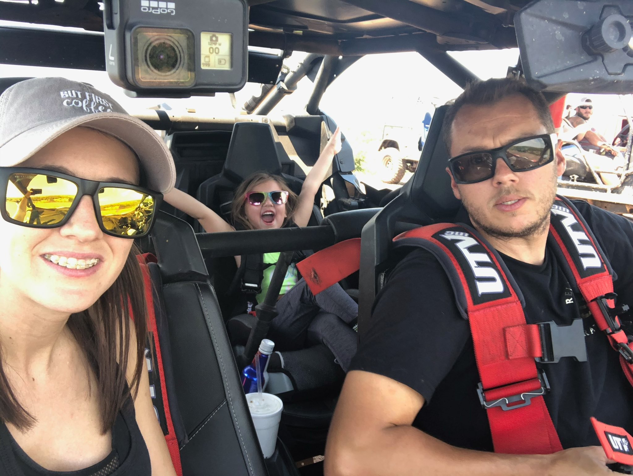 Sergio, Ashlee, and Addison Michel with their Can Am Maverick X3 Max